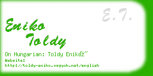 eniko toldy business card